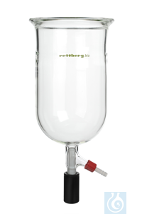 Сосуд реакционный цилиндрический DN150 круглодонный объемом 4000 мл c доннам клапаном 