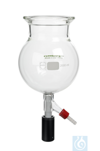 Сосуд реакционный сферический DN120 круглодонный объемом 6000 мл с донным клапаном 